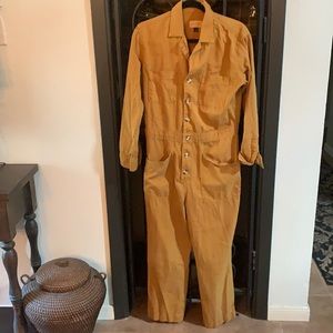Universal thread jumpsuit - beautiful camel / mustard yellow / khaki color